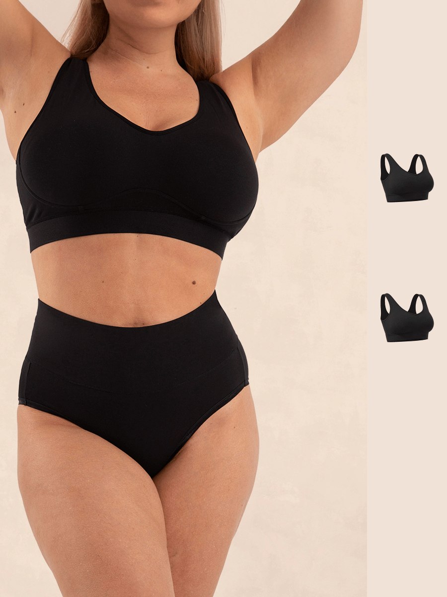 Truekind® 2-Pack Comfort Cotton Bralette