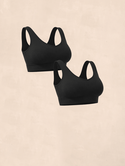 Truekind® 2-Pack Comfort Cotton Bralette